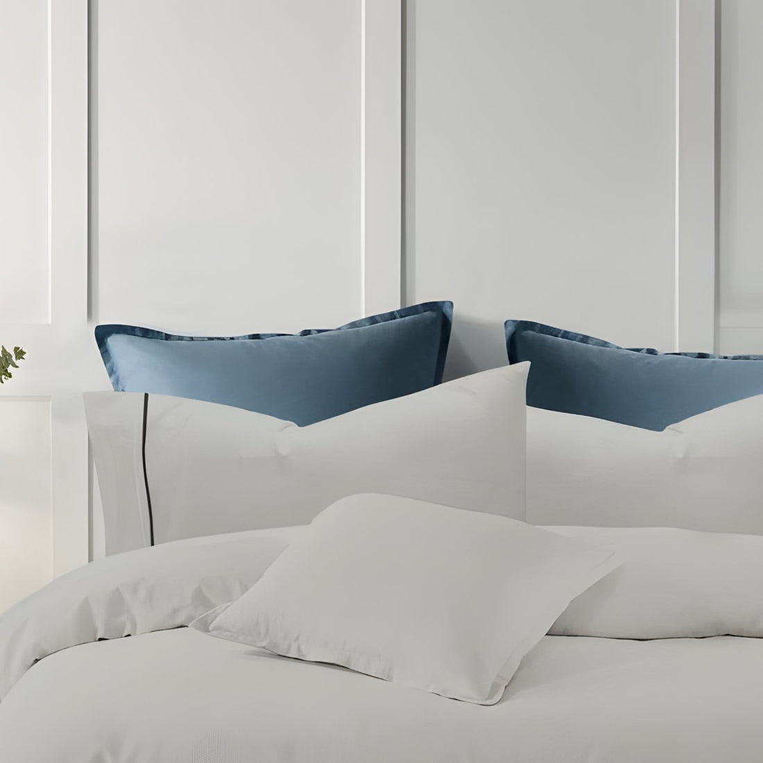 1200TC Pure Cotton 3pcs Embroidery Quilt Cover – Silver