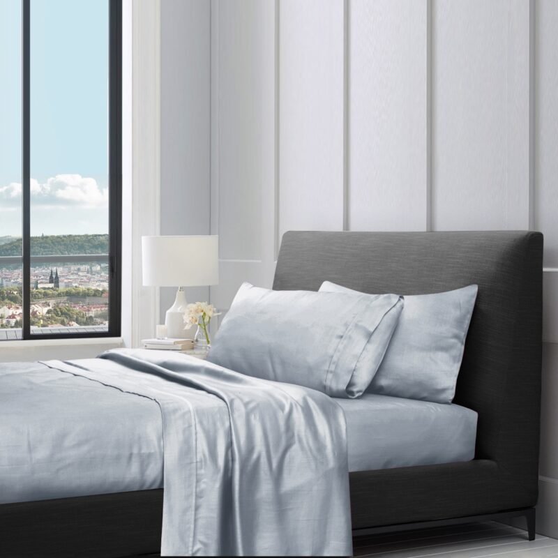 1200TC Pure Egyptian Cotton Sheet Set – Silver Grey