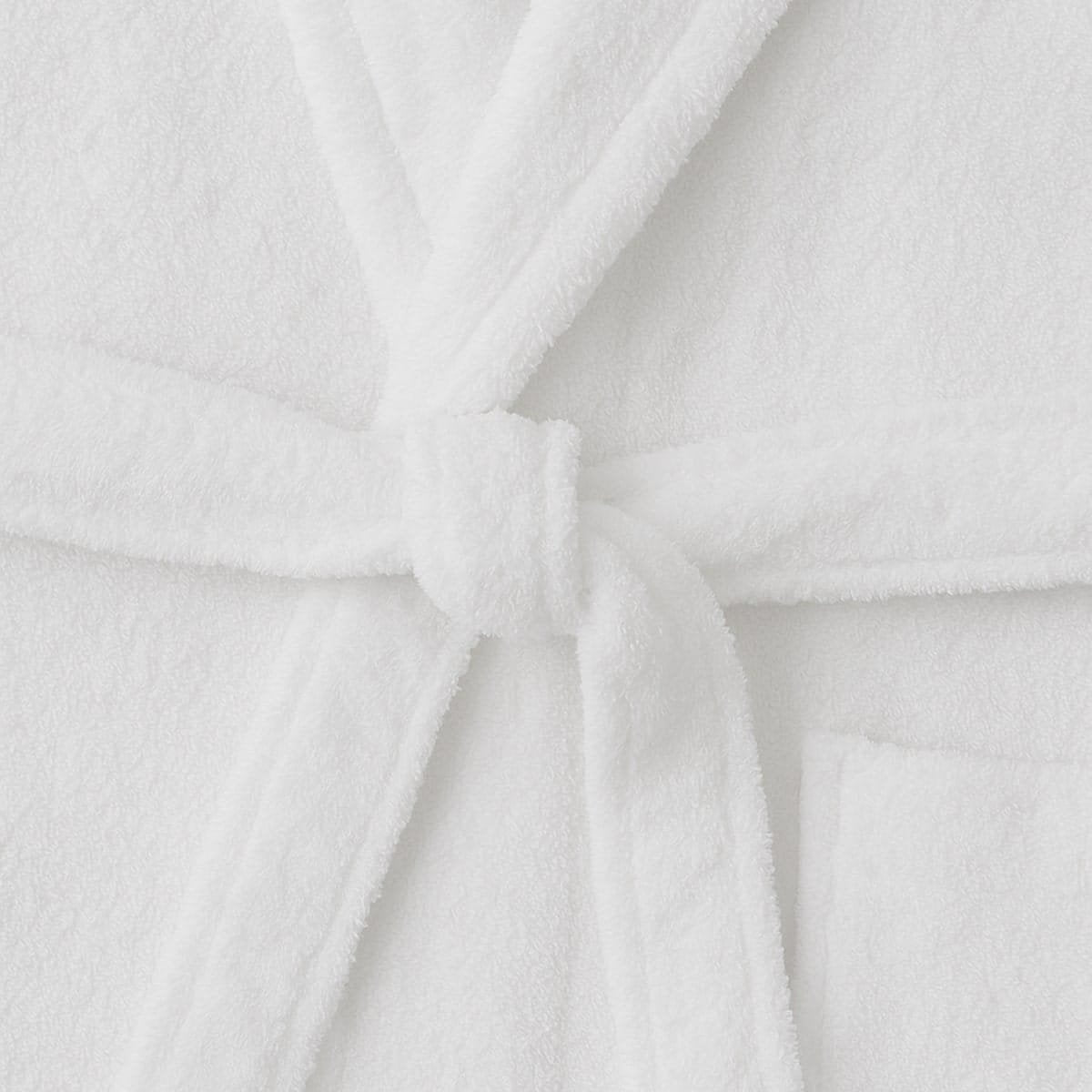 Cotton terry bathobe White