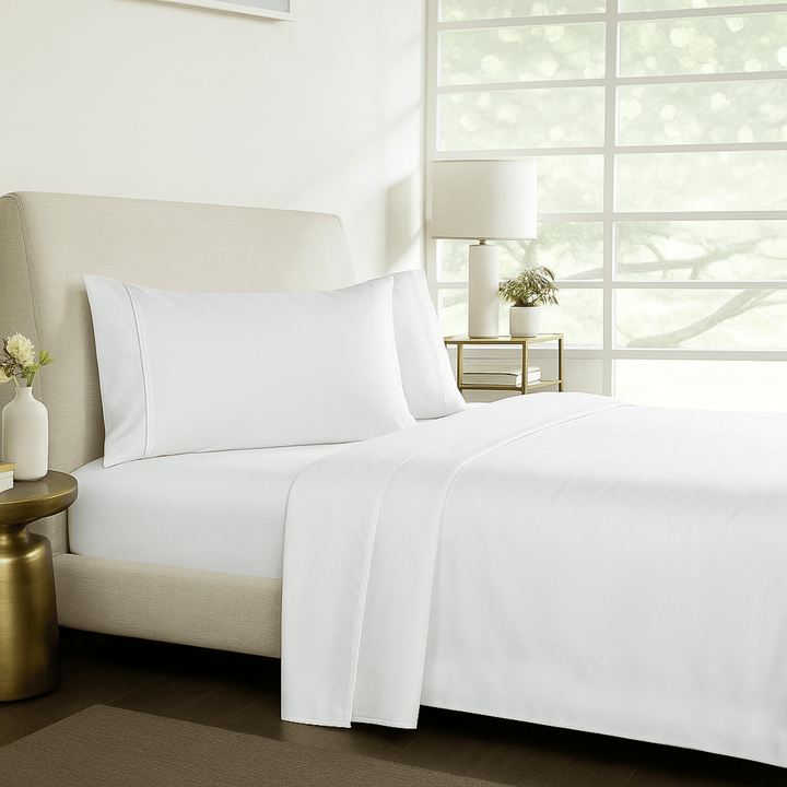 Pure Cotton White Sheet Set