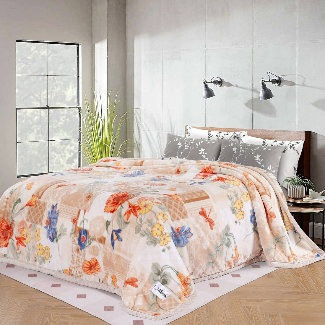 Super Soft 4kg 220 x 240 Mink Blanket – Sunset Bloom Luxe