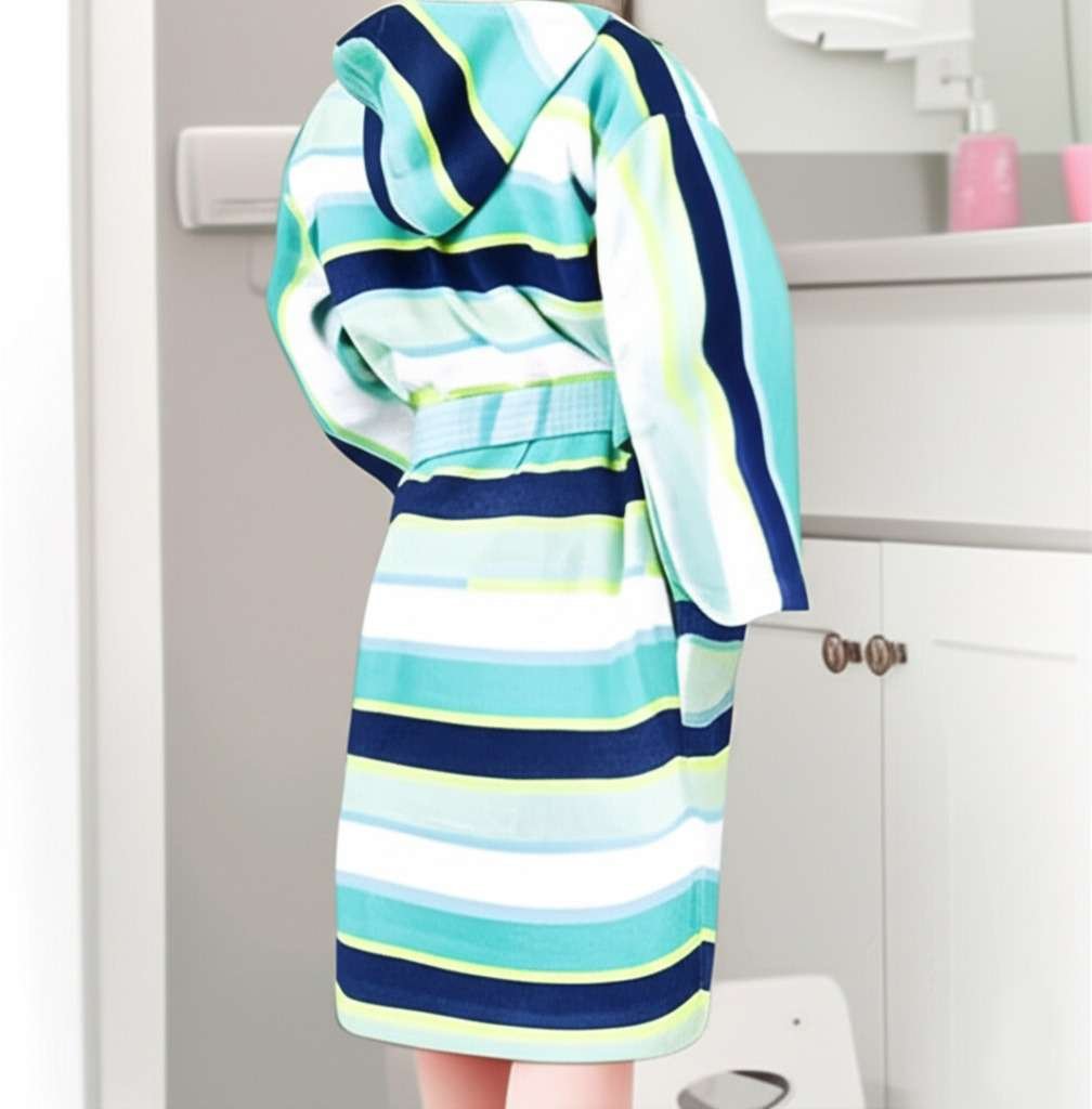 100% Pure Velour Kid’s Hooded Bathrobe – Kims