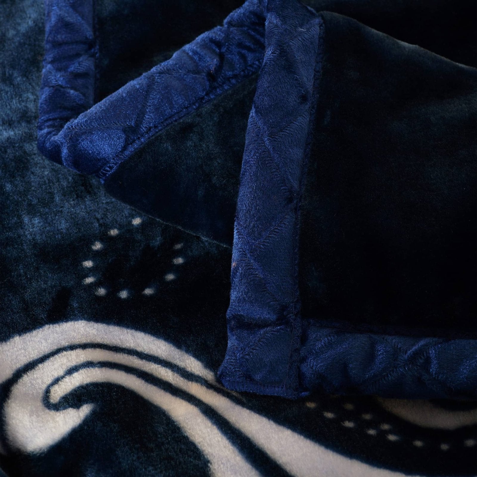 Super Soft 4kg 220 x 240 Mink Blanket – Deep Blue Elegance