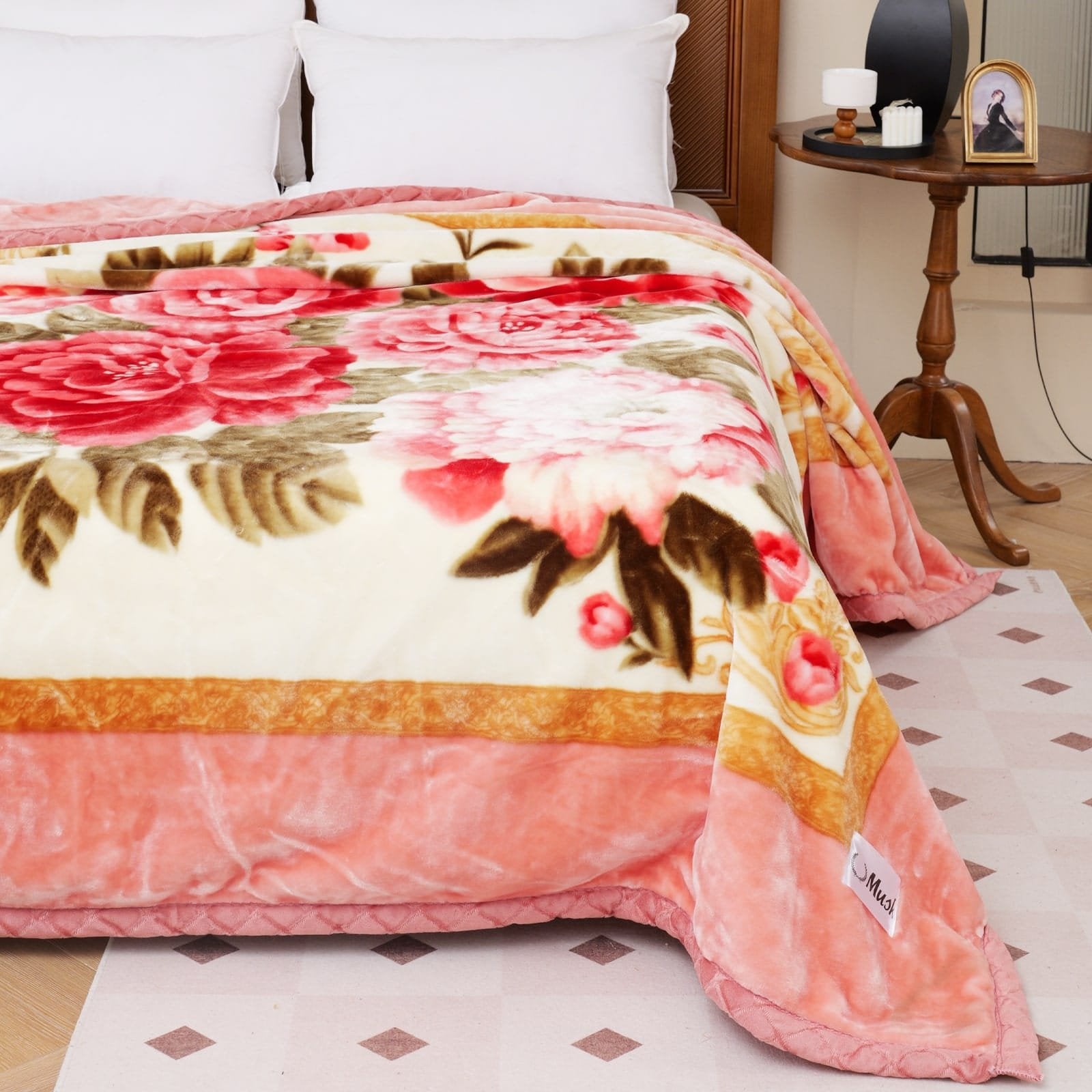 Super Soft 4kg 220 x 240 Mink Blanket – Rosy Delight Velvet Blanket