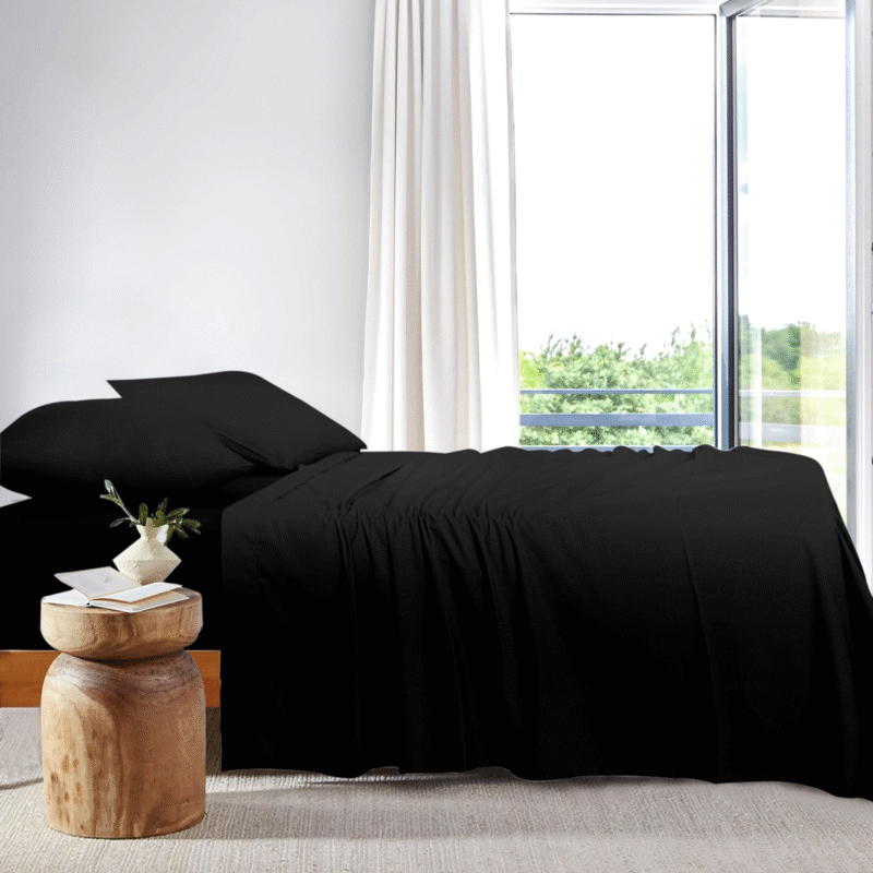 2000TC Super Soft Bamboo Sheet Set – Black