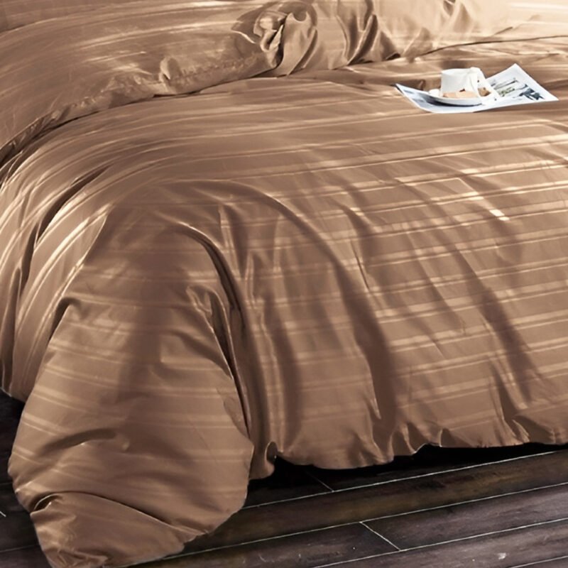 1500TC Cotton Rich 6pcs Quilt Cover – Brown