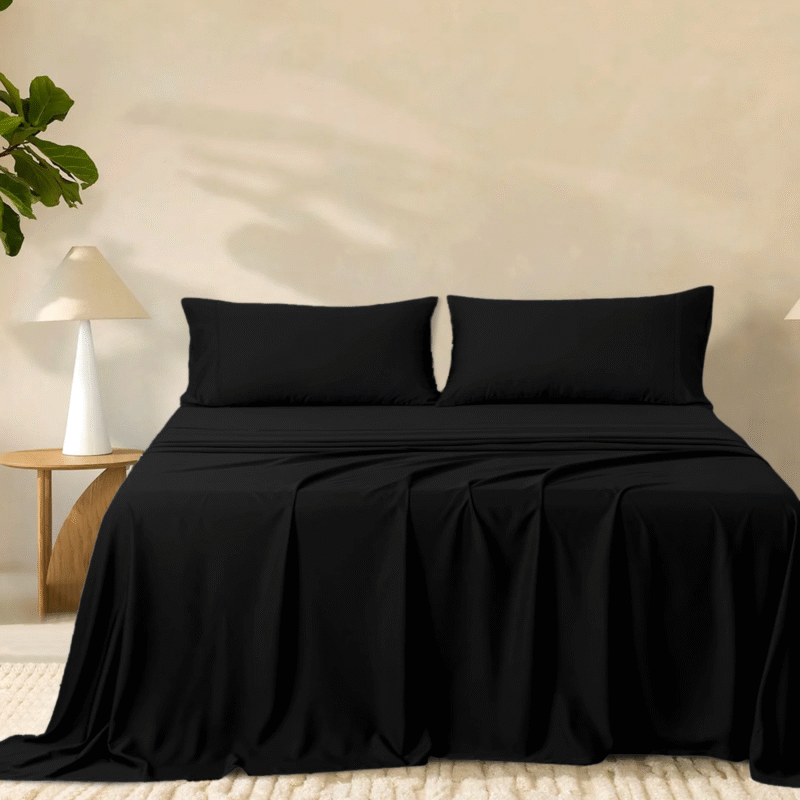 2000TC Super Soft Bamboo Sheet Set – Black