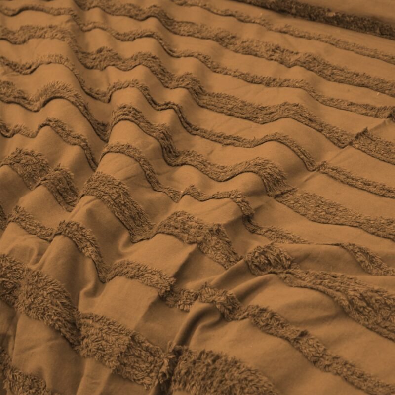 Tufted 3 Pcs Quilt Cover Set – Camel