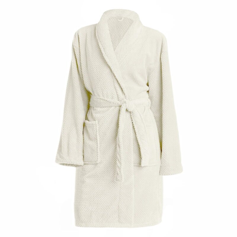 100% Cotton Terry Bathrobe Color – Cream