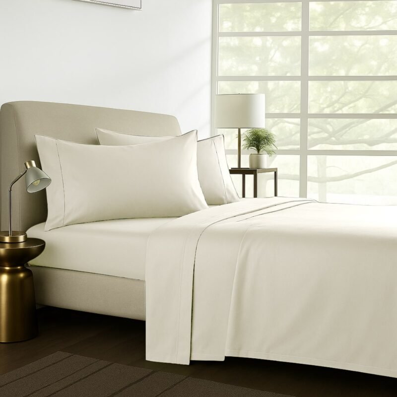 1000TC Pure Egyptian Cotton Sheet Set – Cream
