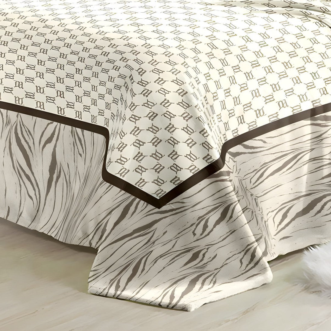 Super Soft 4kg 220 x 240 Mink Blanket – Geometric Dark Beige