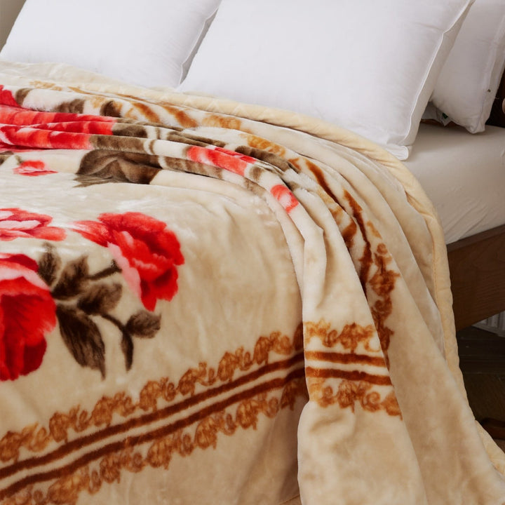Super Soft 4kg 220 x 240 Mink Blanket – Ivory Rose Garden