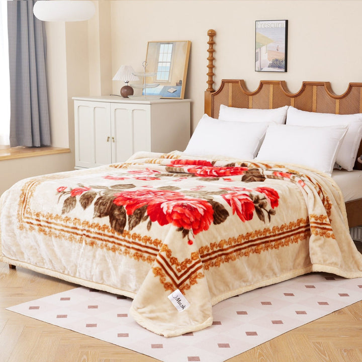 Super Soft 4kg 220 x 240 Mink Blanket – Ivory Rose Garden