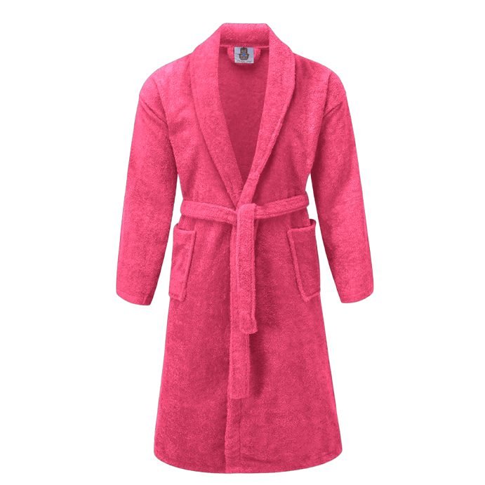 100% Cotton Terry Bathrobe Color – Dark Pink