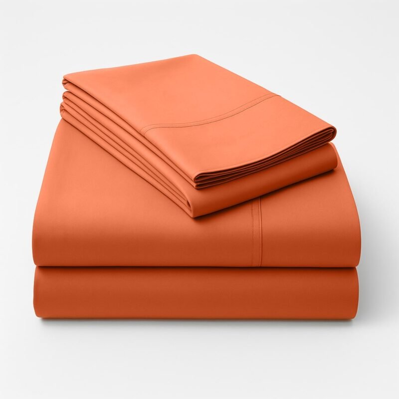 1000TC Pure Egyptian Cotton Sheet Set – Orange