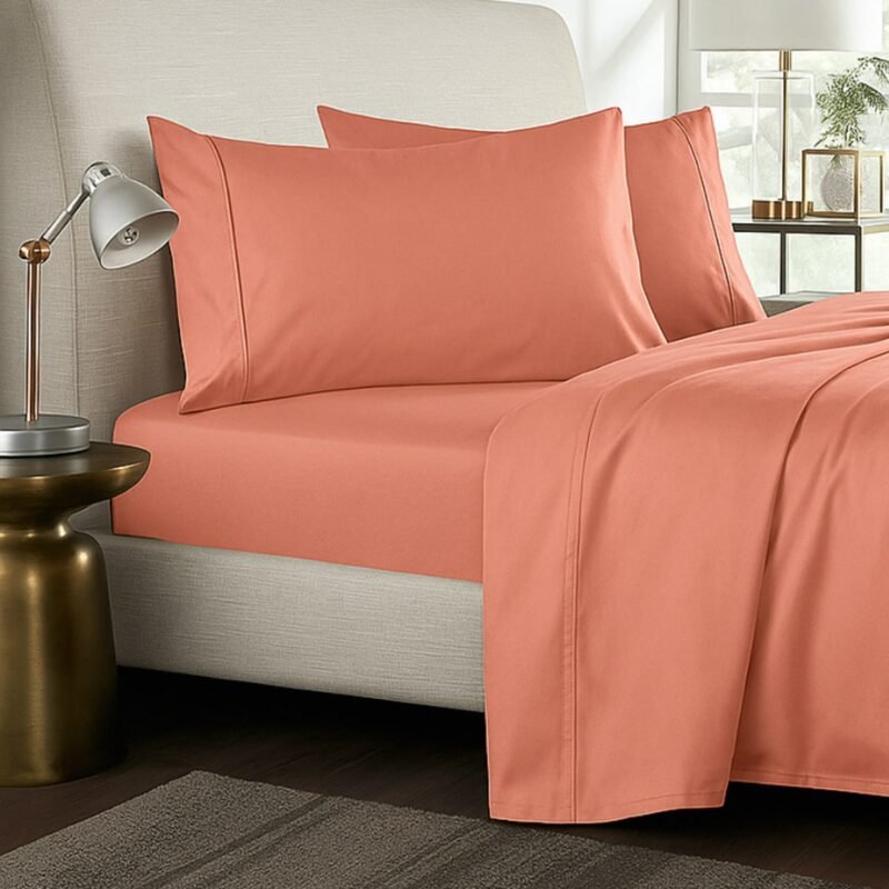 1000TC Pure Egyptian Cotton Sheet Set – Peach