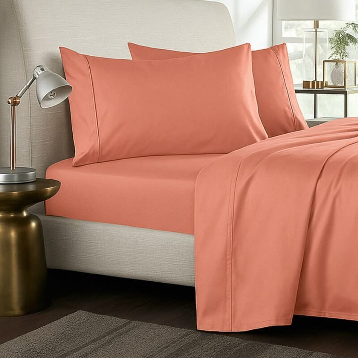 1000TC Pure Egyptian Cotton Sheet Set – Peach