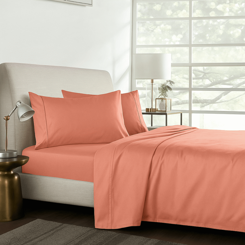 1000TC Pure Egyptian Cotton Sheet Set – Peach