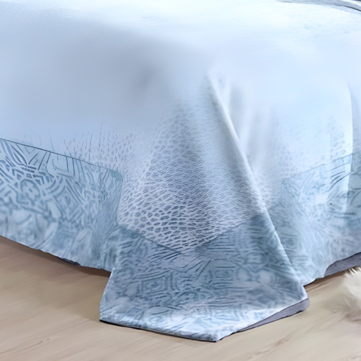 Super Soft 4kg 220 x 240 Mink Blanket – Pebble Sky Blue