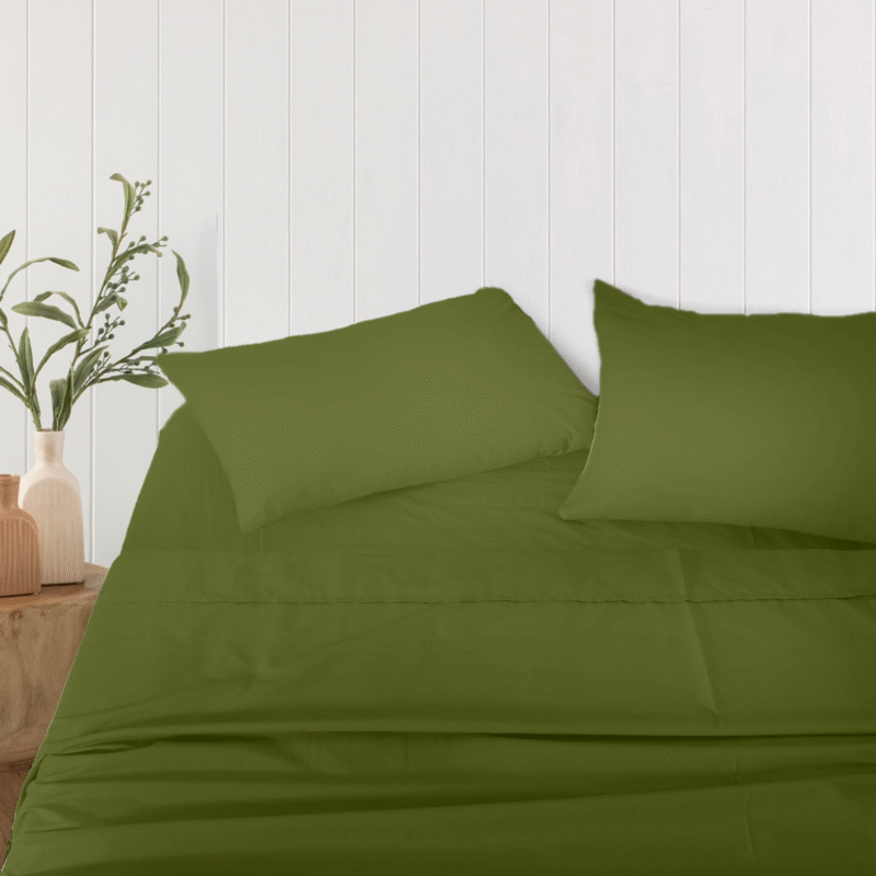 2000TC Super Soft Bamboo Sheet Set – Olive Green