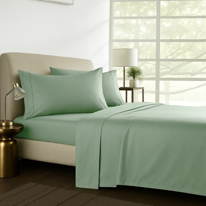 1000TC Pure Egyptian Cotton Sheet Set – Sage Green