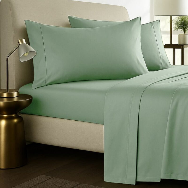 1000TC Pure Egyptian Cotton Sheet Set – Sage Green