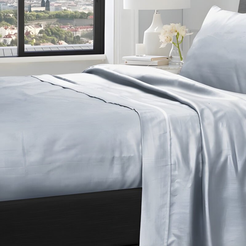 1200TC Pure Egyptian Cotton Sheet Set – Silver Grey