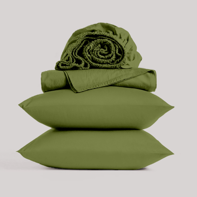 2000TC Super Soft Bamboo Sheet Set – Olive Green