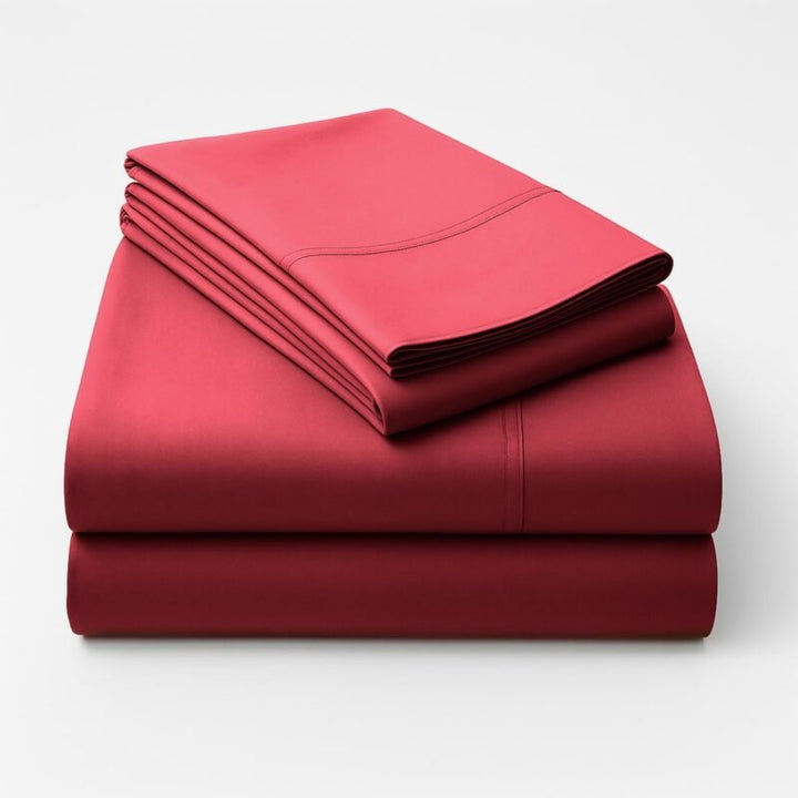 1000TC Pure Egyptian Cotton Sheet Set – Valentine Red