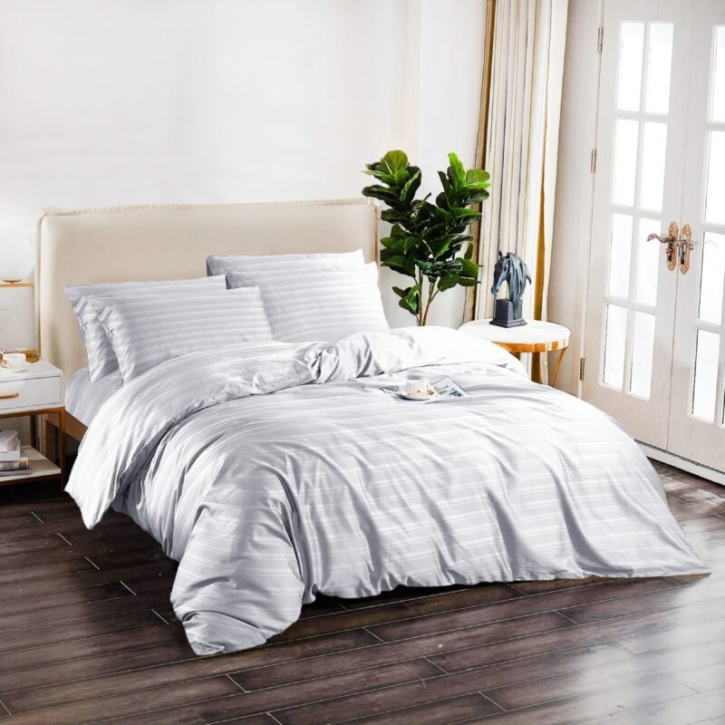 1500TC Cotton Rich 6pcs Quilt Cover – White