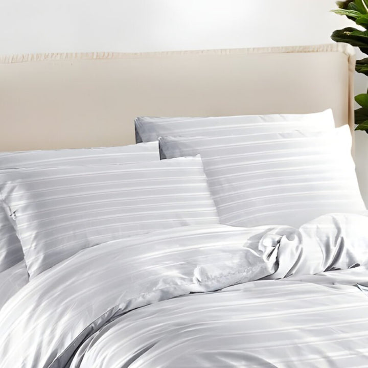 1500TC Cotton Rich 6pcs Quilt Cover – White