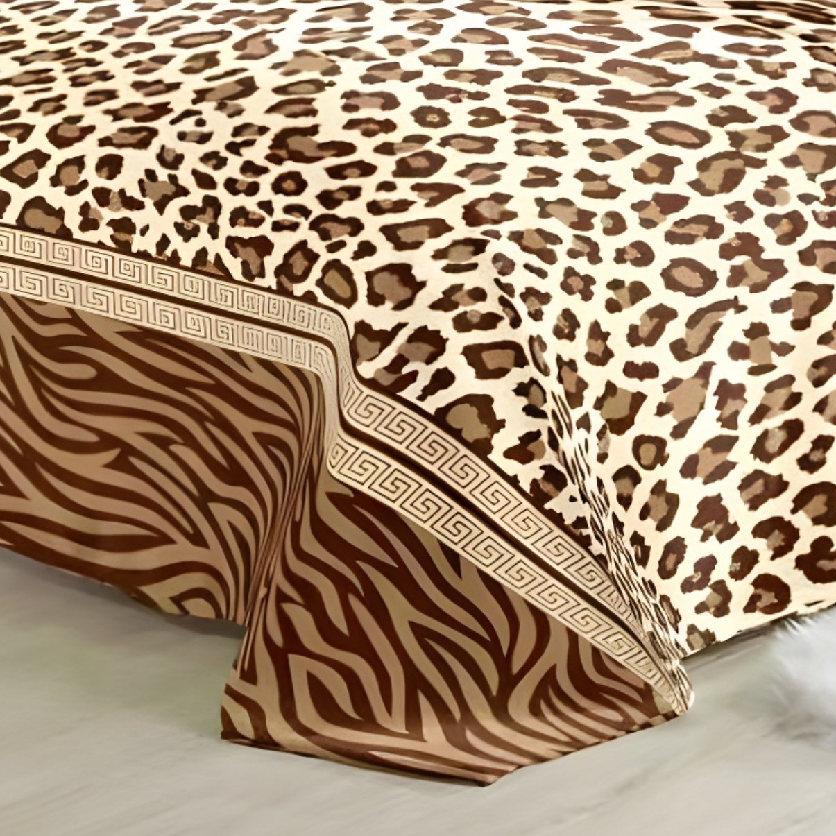 Super Soft 4kg 220 x 240 Mink Blanket – Leopard & Zebra Luxe