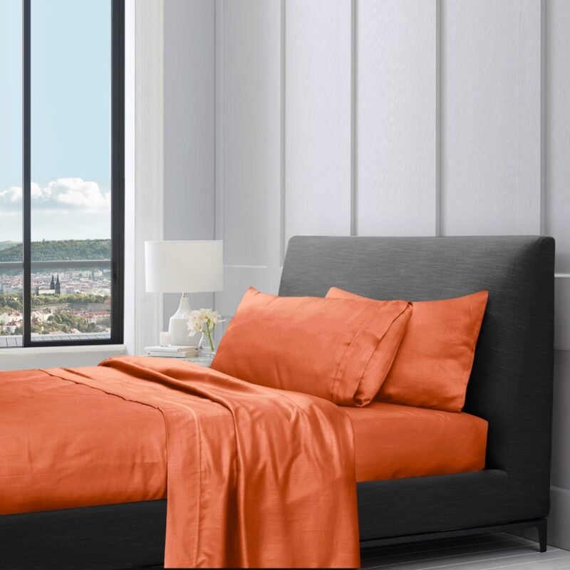 1200TC Pure Egyptian Cotton Sheet Set – Orange