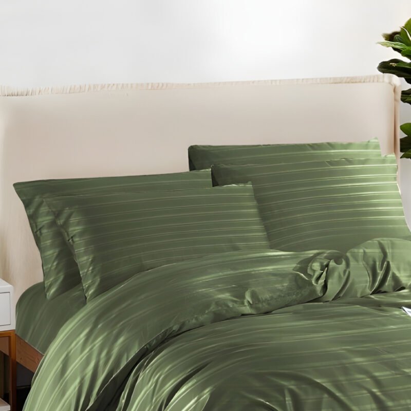 1500TC Cotton Rich 6pcs Quilt Cover – Sage Green