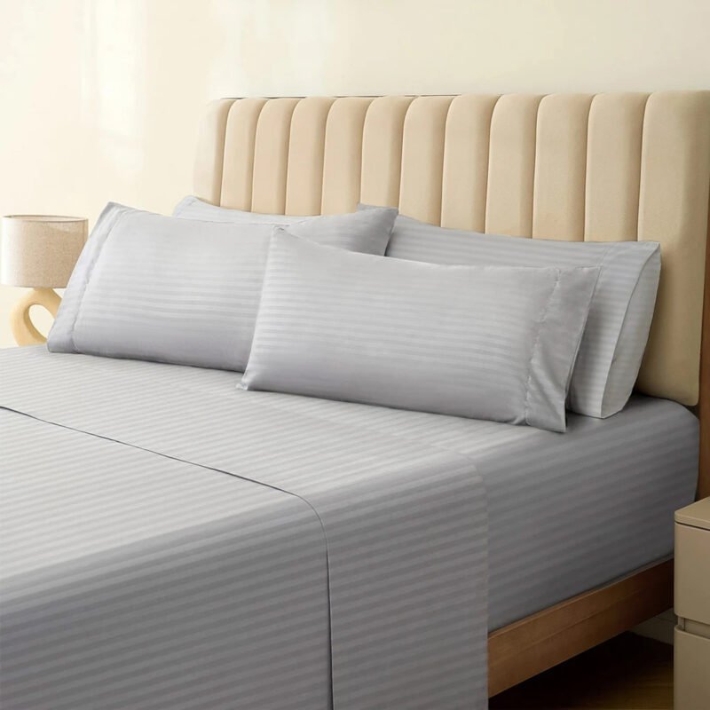 1500TC Cotton Rich Sheet Set – Silver Gray